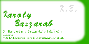 karoly baszarab business card